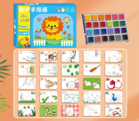 Краски пальчиковые для малышей от 1 года| 24 цвета + 24 листа| НОВОЕ