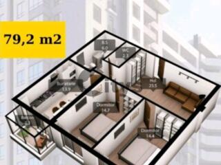 Apartament - 79  m²  , Chisinau