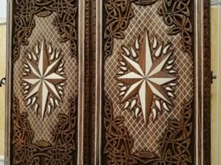 Нарды ореховые резные, картина Роза Ветров Охота эксклюзив!