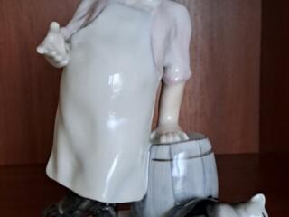 Статуэтка фарфор ЛФЗ Повар и кот СССР