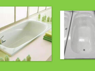 Большая турецкая светло - бежевая чугунная ванна. Новая.