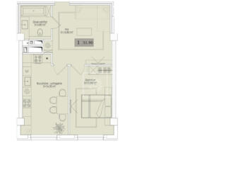 Se vinde apartament cu o odaie în complexul Estate Sunrise 3, ...