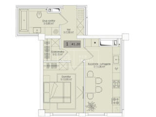 Se vinde apartament cu o odaie în complexul Estate Sunrise 3, ...