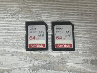 Продам карты памяти SDXC Sandisk 64Gb