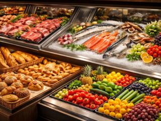 Профессиональное освещение продуктовых витрин для магазинов Iluminat