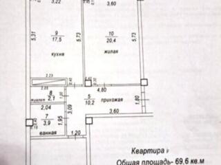 2КОМ 2/9 Новострой, Кухня 17м2, автономное отопление на квартиру