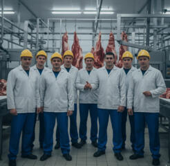 Нужны крепкие ребята для работы в цеху убоя. Выезд 14 февраля.