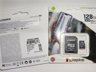 Карты памяти Kingston 128Gb 100Mb/s оригинал не подделка