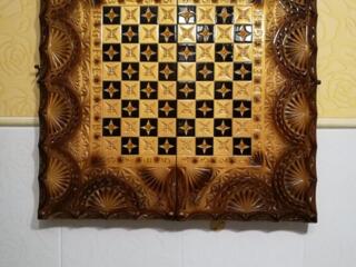 Нарды шахматы резные картина Геометрия с Драконами эксклюзив!