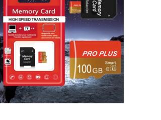 Карта памяти 100ГБ с USB-кард-ридером и адаптером. Новая запечатанная