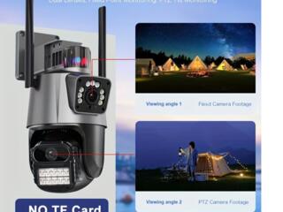 Wi-Fi камера видеонаблюдения 6 МП. Сопровождение 2 объекта