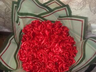 Букеты из атласной ленты на заказ