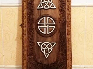 Нарды ореховые резные картина Бесконечность эксклюзив!