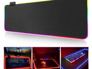 RGB LED геймерский цветной игровой коврик для клавиатуры и мыши