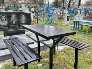 Металлические столы и стулья – идеально для двора или кладбища!