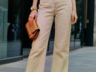 Джинсы женские, 97% хлопок, бежевые, новые, размер "L", "XL"