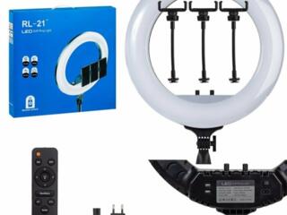 Кольцевая лампа с держателем для смартфона RL-21 54 см с пультом+ штат