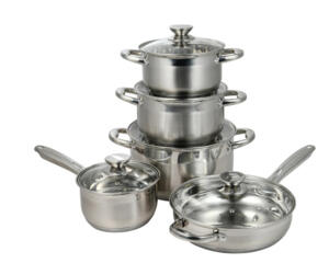 Set vase bergner munich bg-32144-mm-ro, 10 piese, 16-24cm, 1.8-6.1l