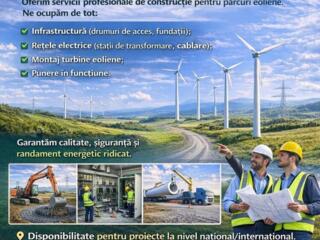 Construcții Parcuri Eoliene – Soluții Complete (EPC)