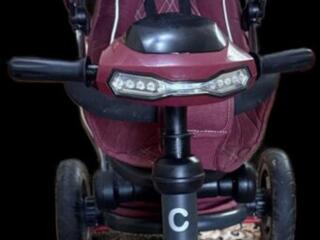 Трёхколёсный велосипед-коляска с родительской ручкой