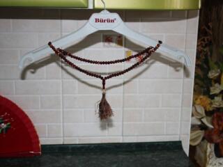 Чётки 99 бусин и 33 бусины с буквами арабской вязи, деревянные, фосфор