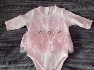Платья, бодики на малышку 0-6 мес
