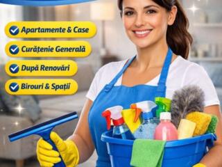 Ofer servicii de curățenie la domiciliu 