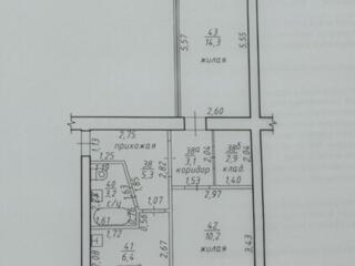 2-комн. квартира, 5/5.Бородинка. Начат ремонт и сделана перепланировка