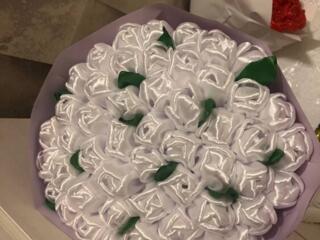 Цветы из атласной ленты