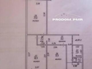 3-комнатная квартира на Западном, серый вариант