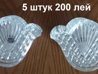 Богемское стекло - розетки для варенья - 1970е годы