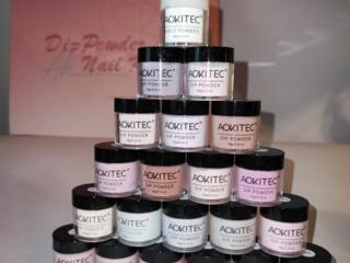 Набор цветных пудр для Dip-маникюра (20 шт. ) — AOKITEC