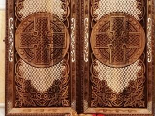 Нарды элитные ореховые резные Девушка и Лев эксклюзив!