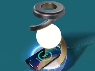 НОЧНИК RGB СВЕТИЛЬНИК левитация карусель беспроводная зарядка 5 в 1