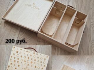 Подарочный бокс из натурального дерева Cricova