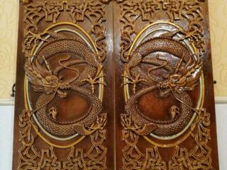 Нарды резные картина Драконы Китайские эксклюзив!