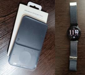 Новая беспроводная зарядка и умные часы Watch Active 2 б/у недорого