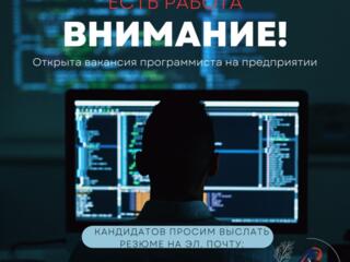 Вакансия программиста на предприятие