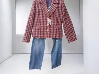 Жакет твидовый прямой классика