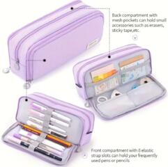 Модный Многослойный Пенал для Косметики и Канцелярии, Прочная Оксфордская Ткань
