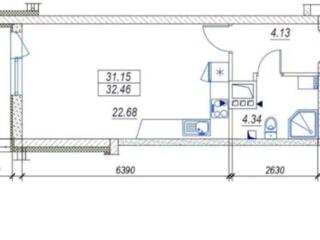 Студия в ЖК “Удобный” (Середньофонтанська)