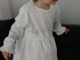 Комплект для малыша LEOKING, платье и шапочка, новый