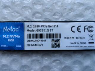 SSD M. 2 NVME фирмы Netac 1Tb новый