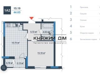 Продаж 1к.кв. в ЖК Причал 8, вул. Канальна 8, 44/15/16 кв.м, 3/25 ...
