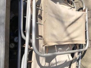 Роскладушка СССР МАТЕРИАЛ надо заменить Трубки и пружины целые 180руб