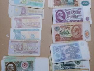 Купюры СССР, купоны, зажигалки