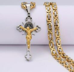 Цепь с крестом, новая.