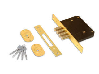 Фирменный врезной замок Турция с 5-ю крестообразными ключами, новый