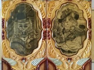 Нарды элитные резные картина Коты эксклюзив!