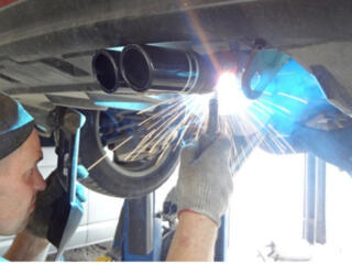 Ремонт глушителя резонатора замена гофры удаление катализатора